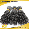 Gros vigin extension de cheveux humains, 5A malaisienne kinky cheveux bouclés weave